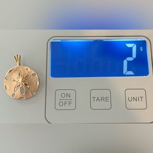 14K Yellow Gold Sand Dollar Pendant